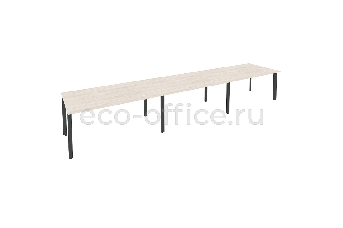 Стол переговорный (3 столешницы) ONIX O.MP-PRG-3.4 Денвер Светлый / Антрацит металл купить в Москве
