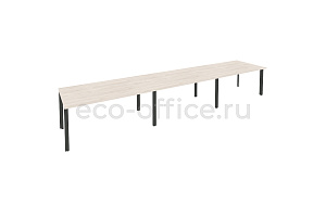 Стол переговорный (3 столешницы) ONIX O.MP-PRG-3.4 Денвер Светлый / Антрацит металл фото