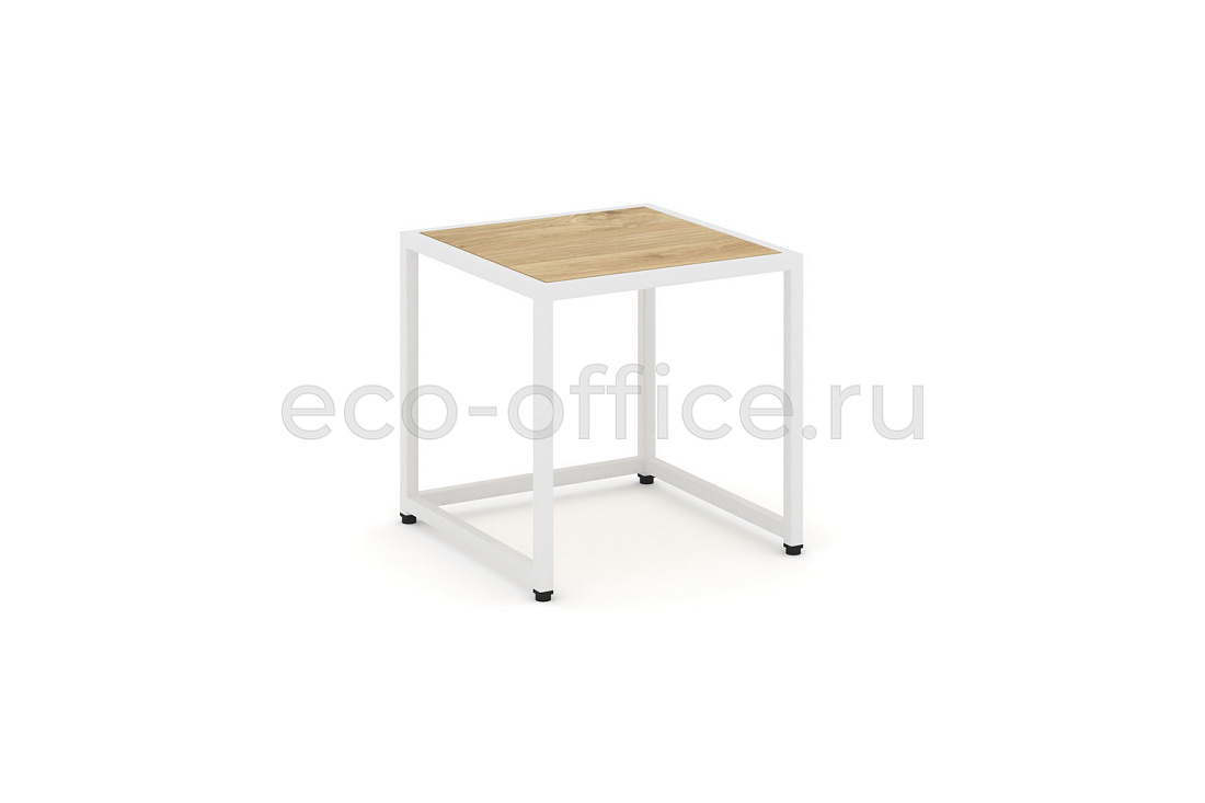 Стол журнальный LOFT VR.L-SJK-40 Тиквуд Светлый / Белый металл купить в Москве