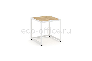 Стол журнальный LOFT VR.L-SJK-40 Тиквуд Светлый / Белый металл фото