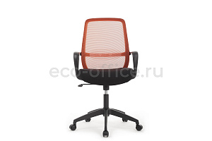 Кресло RV Design FAST W-207 Чёрный пластик / Оранжевая сетка фото