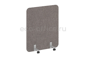 Перегородка на металлических опорах, на роликах R-LINE SOFT AP.R-100-120 Рогожка Romeo 01 / Серый металл фото