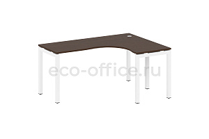 Стол криволинейный правый METAL SYSTEM QUATTRO 5x5 50БП.СА-4 Пр Венге Цаво / Белый металл фото