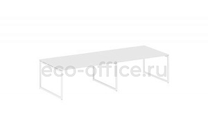 Стол переговорный (2 столешницы) METAL SYSTEM QUATTRO 4x4 40БО.ПРГ-2.4 Белый / Белый металл фото