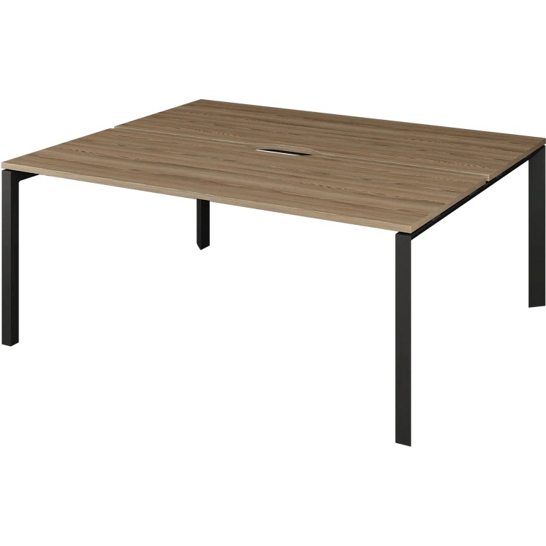 бенч двойной на 2 рабочих места на металлокаркасе protech нтмп.п.б2-200 дуб сафари/антрацит фото