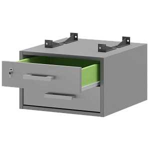 Тумба подвесная для столов на м/каркасе гл.600 мм Protech АМТ2-02М.60 Серый фото