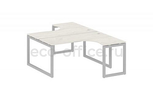 Рабочая станция криволинейная METAL SYSTEM QUATTRO 5x5 50БО.РАС-СА-2.4 Дуб Наварра / Серый металл фото