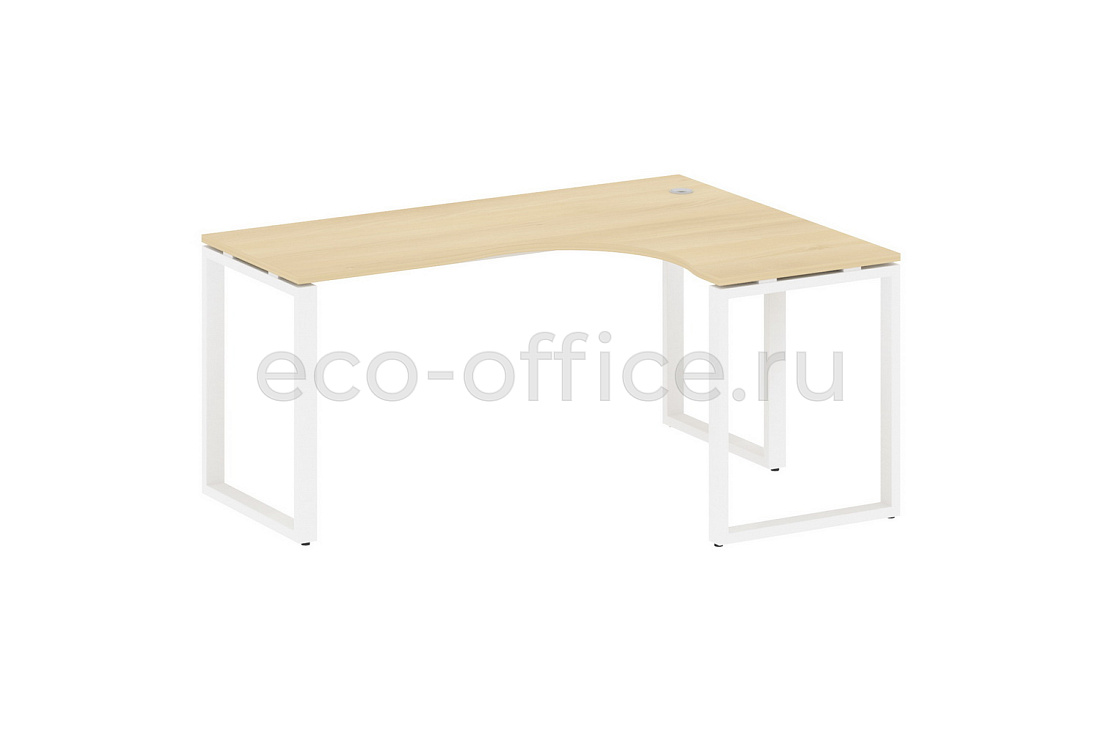 Стол криволинейный правый METAL SYSTEM STYLE БО.СА-4 (R) Акация Лорка / Белый металл  стоимость