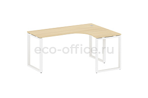 Стол криволинейный правый METAL SYSTEM STYLE БО.СА-4 (R) Акация Лорка / Белый металл фото