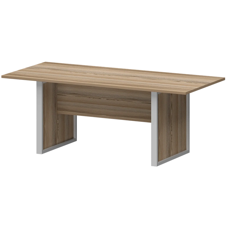 стол заседаний protech нтм-200.90 дуб сафари/металлик фото