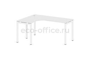 Стол криволинейный левый METAL SYSTEM QUATTRO 5x5 50БП.СА-4 Л Белый / Белый металл фото