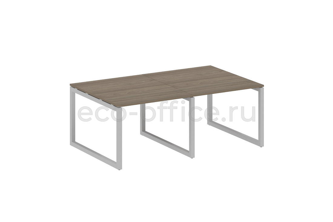 Стол переговорный (2 столешницы) METAL SYSTEM QUATTRO 5x5 50БО.ПРГ-2.1 Вяз Благородный / Серый металл  стоимость
