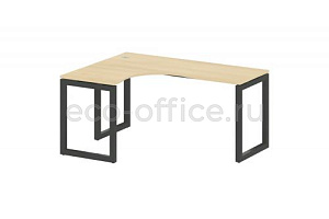 Стол криволинейный левый METAL SYSTEM QUATTRO 5x5 50БО.СА-4 Л Акация Лорка / Антрацит металл фото