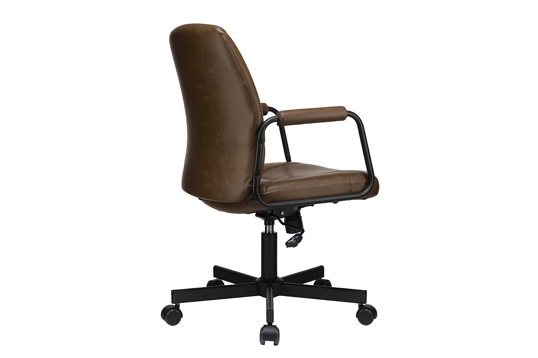 кресло eco-chair nolan w-256 тёмно-коричневая экокожа фото