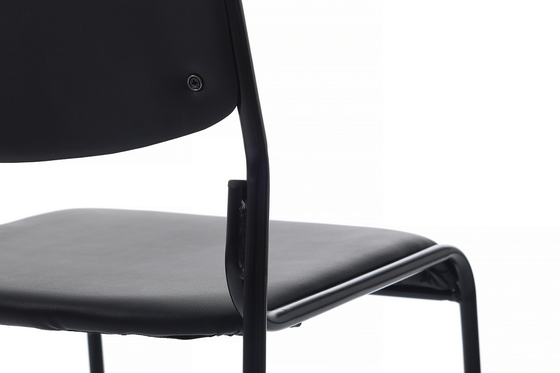 кресло rv chair nix omkl-01b чёрная экокожа / чёрный металл фото