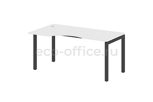 Стол криволинейный левый METAL SYSTEM QUATTRO 5x5 50БП.СА-1 Л Белый / Антрацит металл фото