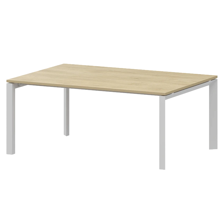 стол переговорный на металлокаркасе protech нтмп.п.160.11 баттл рок/белый фото