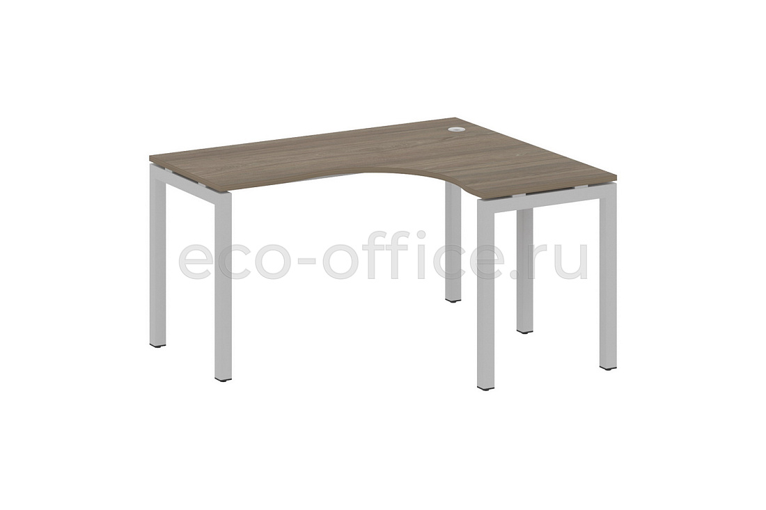 Стол криволинейный правый METAL SYSTEM QUATTRO 5x5 50БП.СА-3 Пр Вяз Благородный / Серый металл купить в Москве