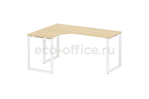 Стол криволинейный левый METAL SYSTEM STYLE БО.СА-4 (L) Акация Лорка / Белый металл фото