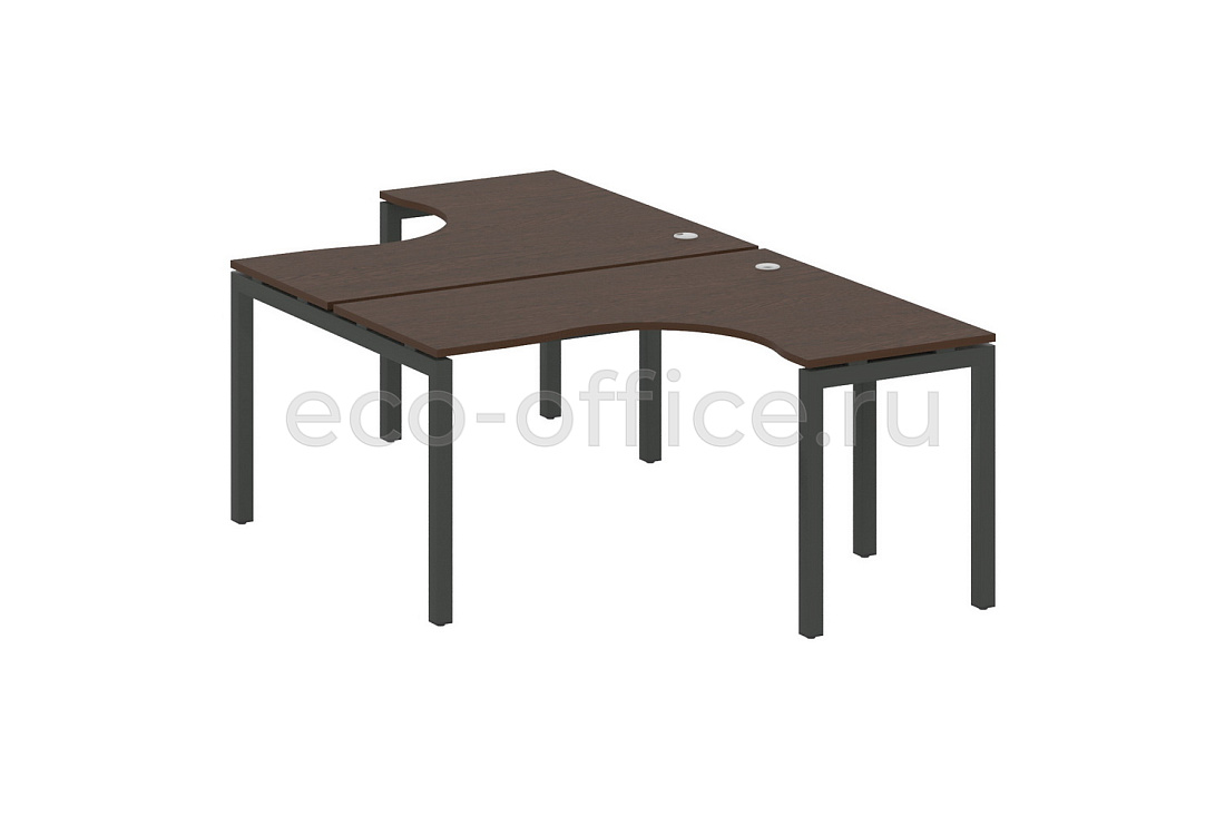 Рабочая станция криволинейная METAL SYSTEM QUATTRO 5x5 50БП.РАС-СА-2.3 Венге Цаво / Антрацит металл купить в Москве