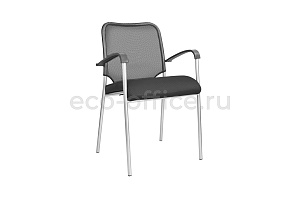 Стул посетителя AMIGO Silver ARM 450891/TA17T01 Чёрная сетка фото
