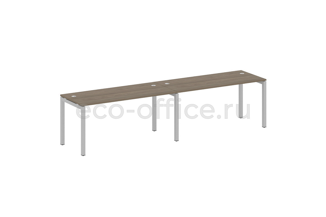 Рабочая станция на 2 рабочих места METAL SYSTEM QUATTRO 5x5 50БП.СМ-2.4 Вяз Благородный / Серый металл  стоимость