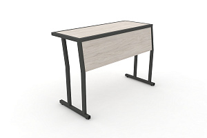 Стол учебный двухместный с царгой DESK DK-1100SP Денвер Светлый / Антрацит металл фото