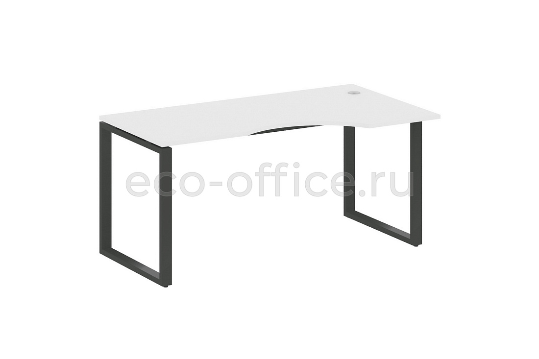 Стол криволинейный правый METAL SYSTEM STYLE БО.СА-1 (R) Белый / Антрацит металл  стоимость