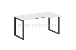 Стол криволинейный правый METAL SYSTEM STYLE БО.СА-1 (R) Белый / Антрацит металл фото