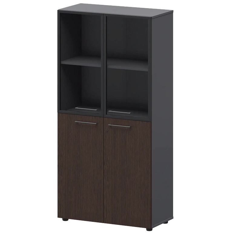 шкаф высокий комб. protech смш48.28f.28rs дуб венге/графит фото