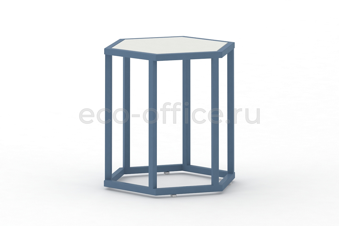 Стол журнальный HEX-450 ColorPastel Сатин / Голубино-синий (RAL 5014)  стоимость