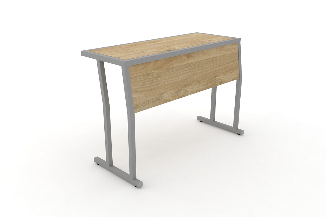 Стол учебный двухместный с царгой DESK DK-1100SP Тиквуд Светлый / Серый Металл  стоимость