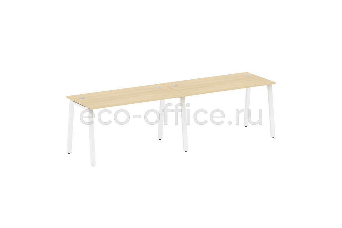 Рабочая станция на 2 рабочих места METAL SYSTEM STYLE БА.СМ-2.3 Акация Лорка / Белый металл  стоимость