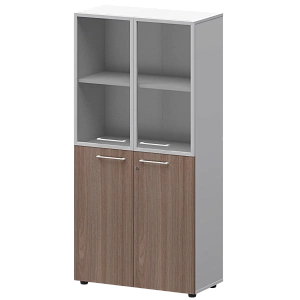 Шкаф высокий комб. Protech СМШ48.28F.28RS(Б) Темный шимо/Белый фото