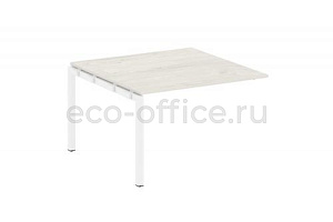 Проходной наборный элемент переговорного стола METAL SYSTEM QUATTRO 5x5 50БП.ППРГ-2 Дуб Наварра / Белый металл фото