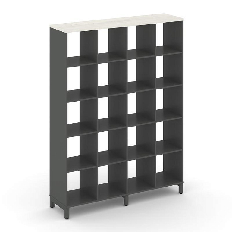 каркас стеллажа 5 яр. style project sn.ks-540 антрацит/дуб наварра/металл антрацит фото