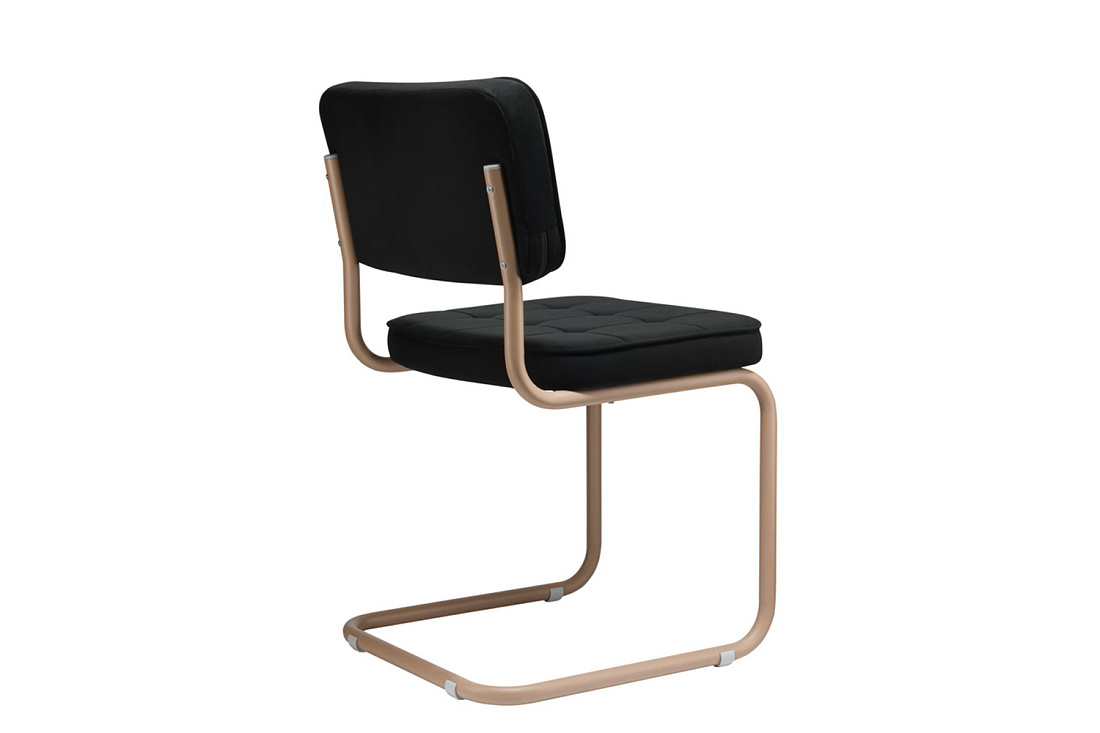 комплект конференц-кресел eco-chair colombo comfort clm-05 чёрный велюр / капучино металл фото