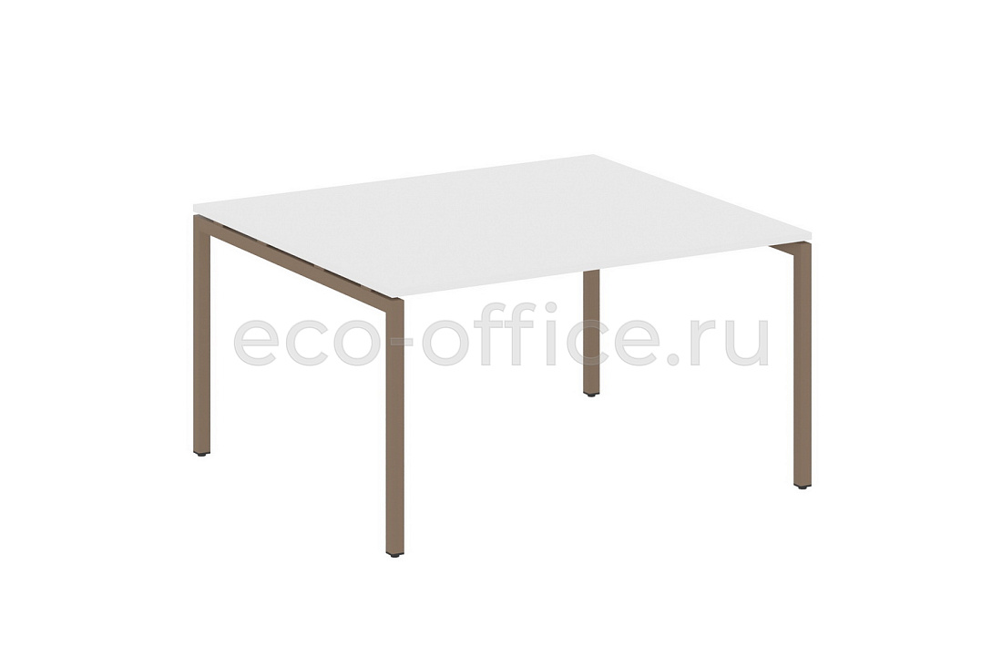 Стол переговорный (1 столешница) METAL SYSTEM QUATTRO 4x4 40БП.ПРГ-1.3 Белый / Мокко металл  стоимость