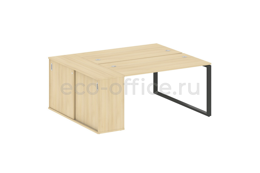 Рабочая станция с опорным шкафом-купе METAL SYSTEM STYLE БО.РС-СШК-1.3 Акация Лорка / Антрацит металл  стоимость