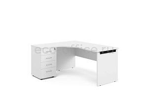 Стол эргономичный левый TOUR WOOD 114S1011_L W3W3 (7016) Белый фото