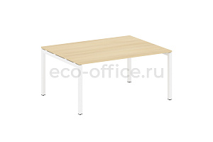 Стол переговорный (1 столешница) METAL SYSTEM QUATTRO 5x5 50БП.ПРГ-1.4 Акация Лорка / Белый металл фото