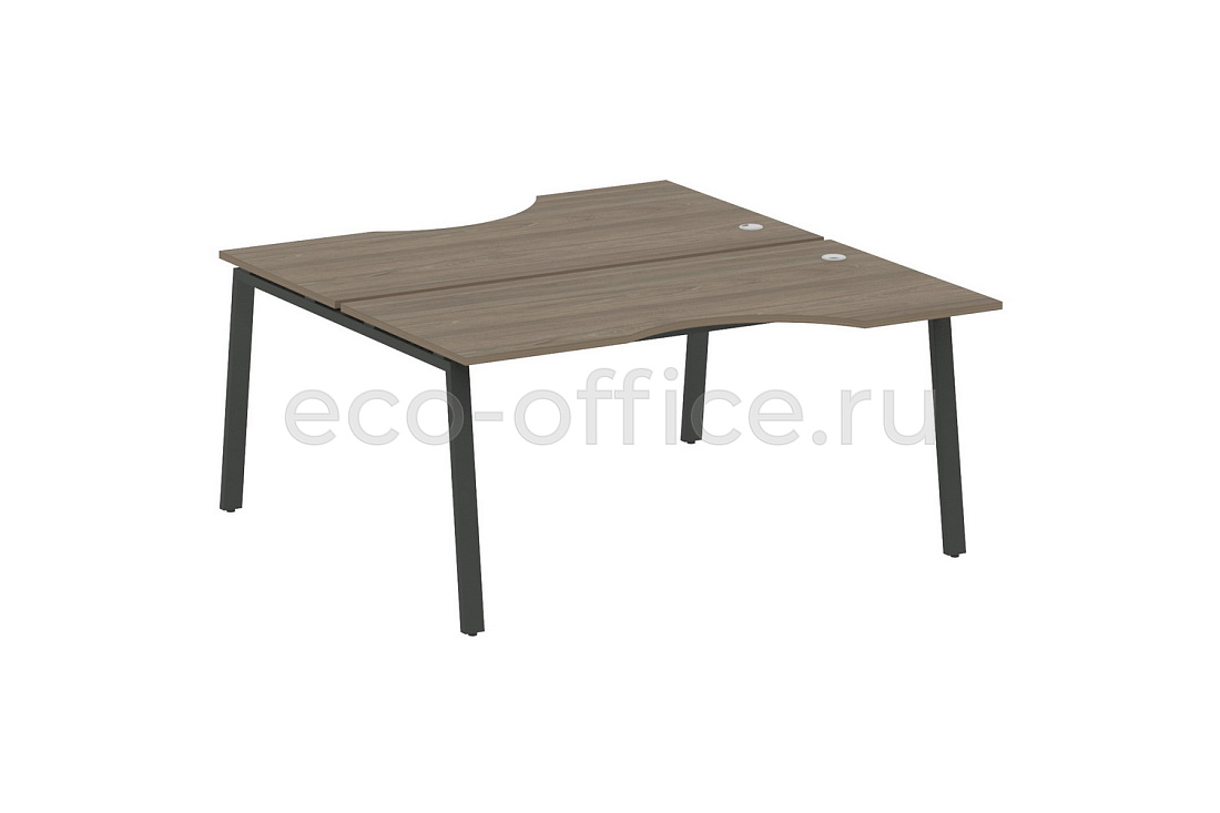 Рабочая станция криволинейная METAL SYSTEM STYLE БА.РАС-СА-2.1 Вяз Благородный / Антрацит металл   стоимость