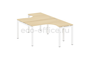 Рабочая станция криволинейная METAL SYSTEM QUATTRO 5x5 50БП.РАС-СА-2.3 Акация Лорка / Белый металл фото