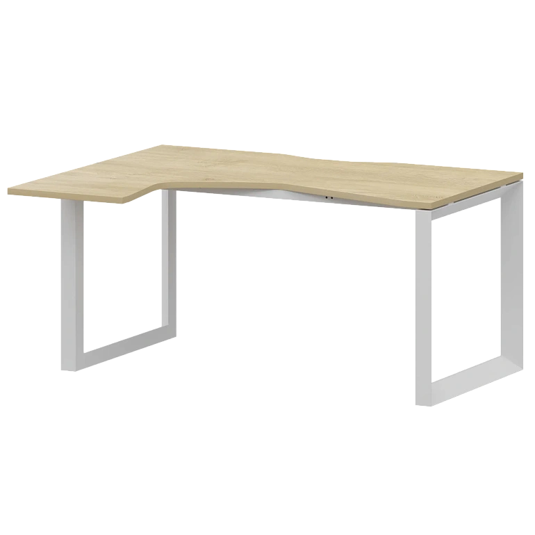 стол эргономичный левый на металлокаркасе protech нтмп.о-040.лв баттл рок/белый фото