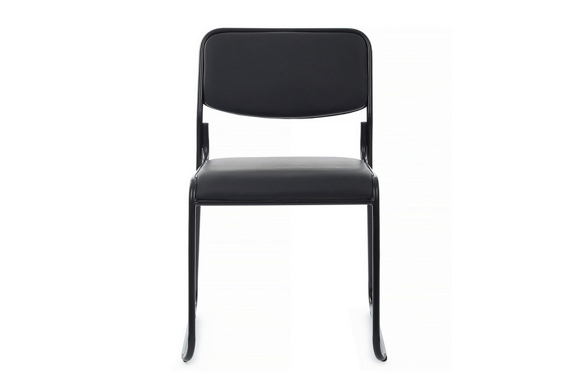 кресло rv chair nix omkl-01b чёрная экокожа / чёрный металл фото