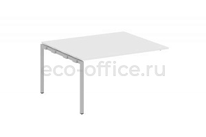 Проходной наборный элемент переговорного стола METAL SYSTEM QUATTRO 4x4 40БП.ППРГ-3 Белый / Серый металл фото