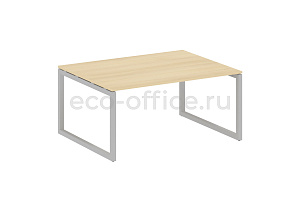 Стол переговорный (1 столешница) METAL SYSTEM QUATTRO 5x5 50БО.ПРГ-1.4 Акация Лорка / Серый металл фото