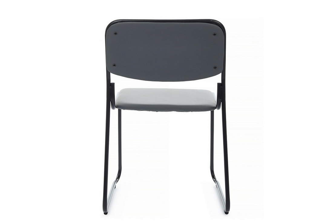 кресло rv chair nix omkl-01b серая экокожа / чёрный металл фото
