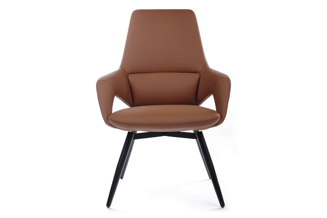Конференц-кресло RV Design AURA-ST FK005-C Светло-коричневая кожа  стоимость