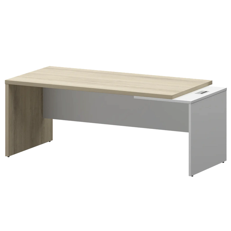 стол руководителя правый protech kz-20r кронберг/белый фото